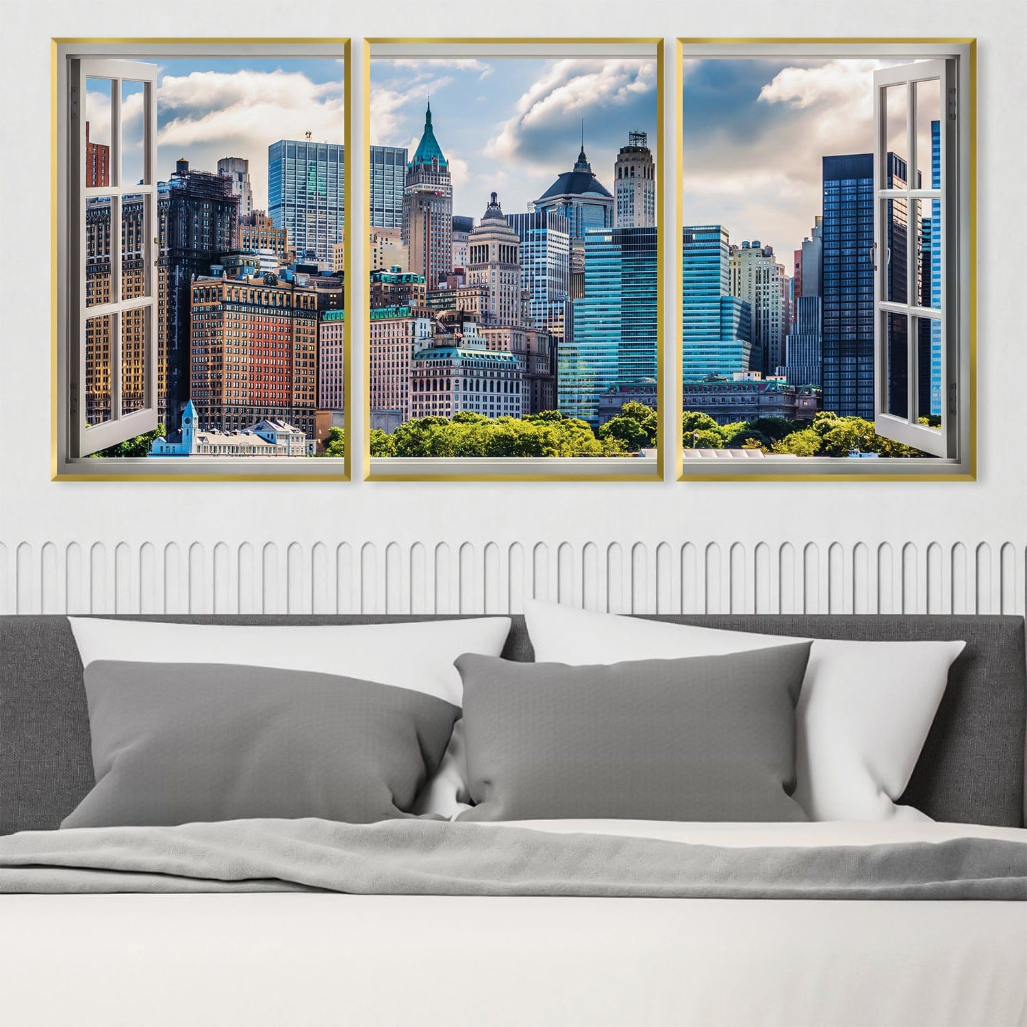 Fenster zur Stadtleinwand