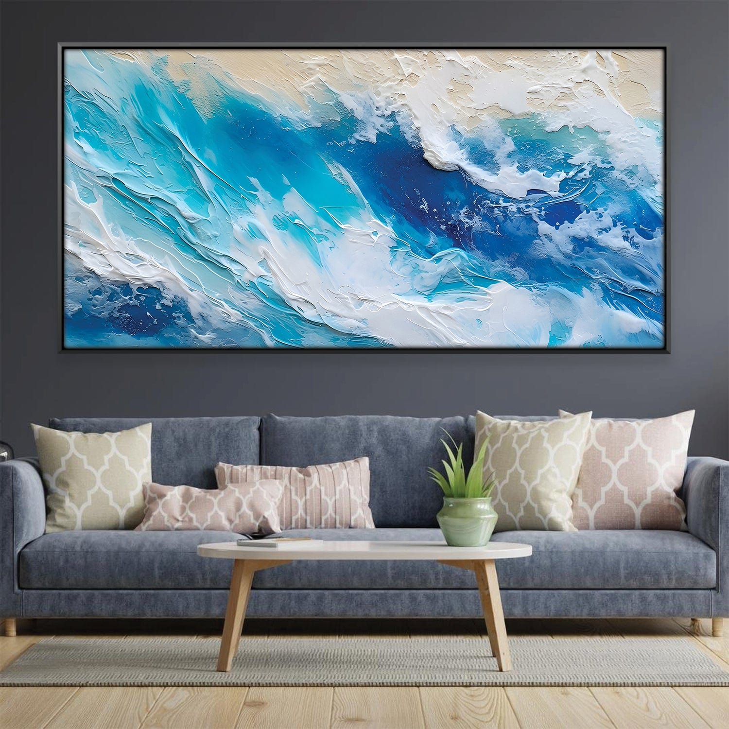 Toile Vagues Pastel