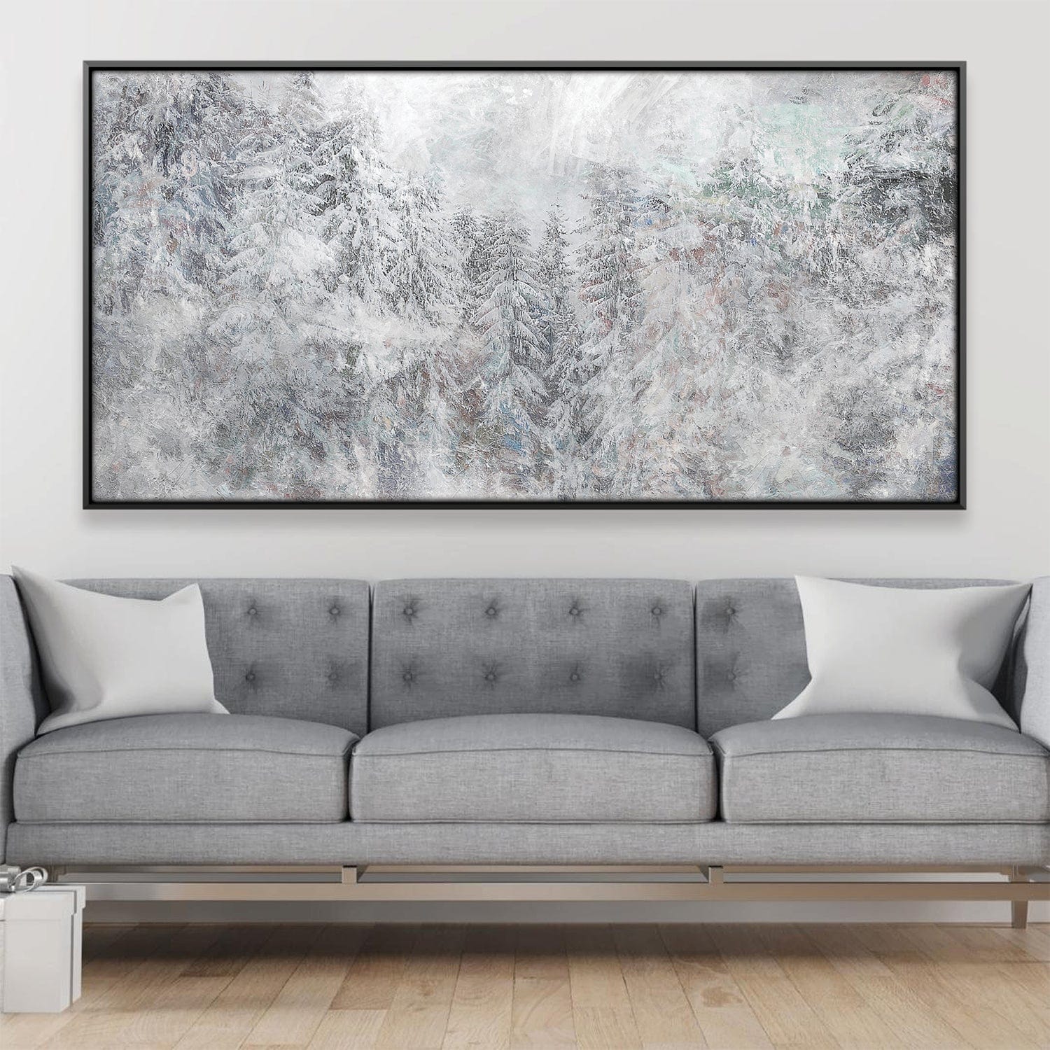 Toile Forêt enneigée
