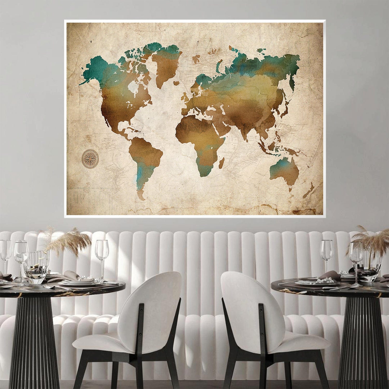 Toile de carte ancrée
