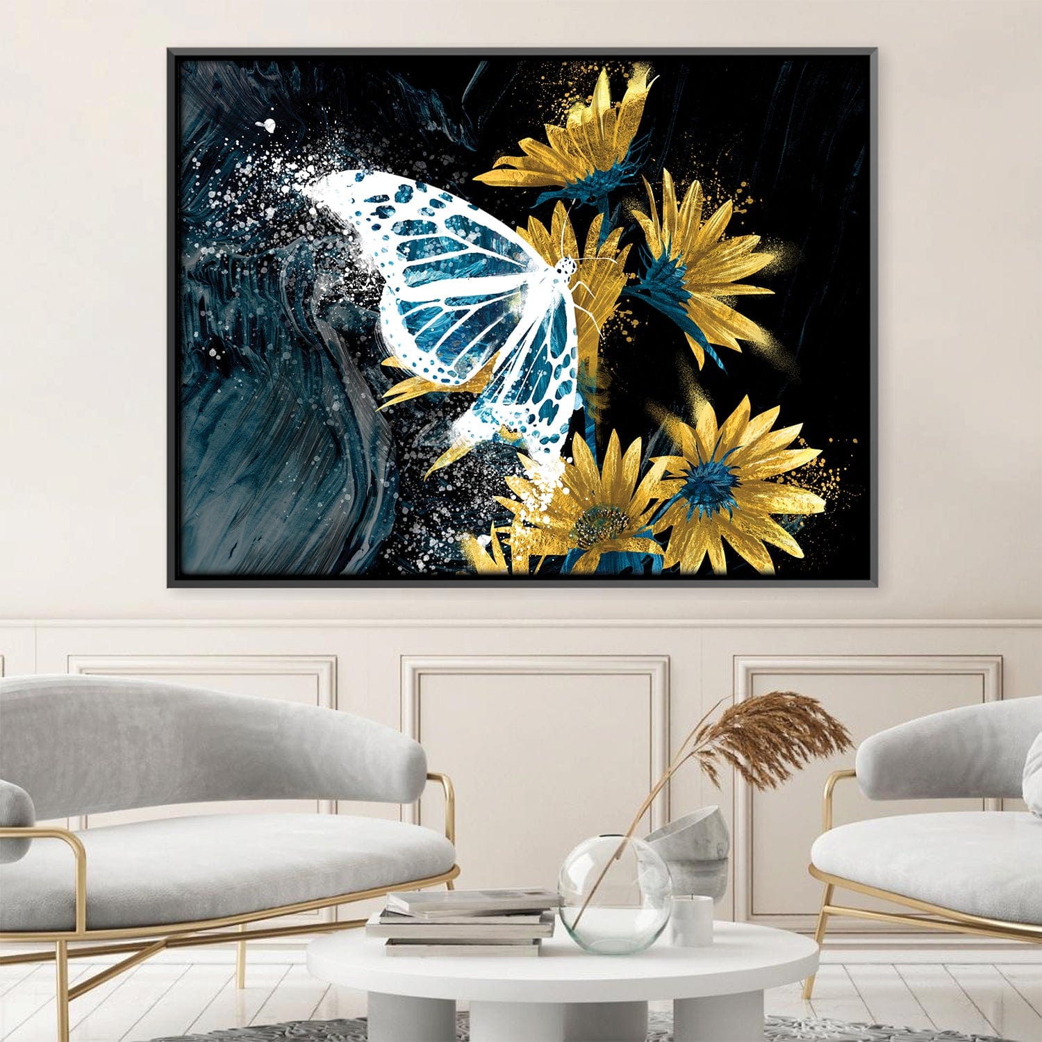Toile Abstraction Papillon