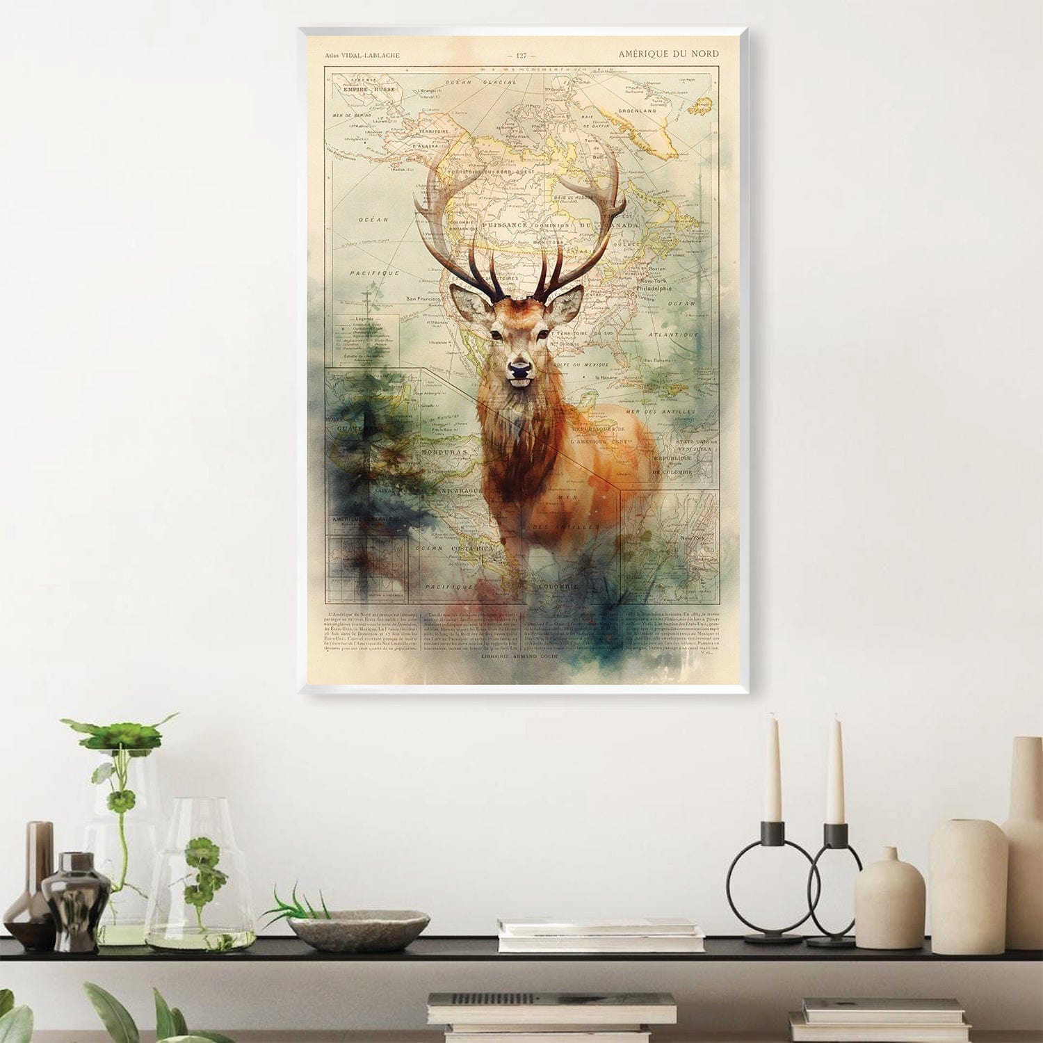 Toile de cerf dans la forêt