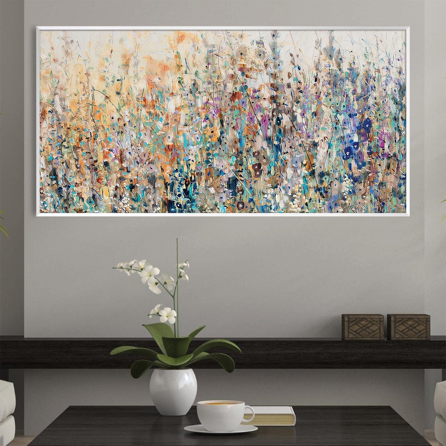 Champ de toile florale