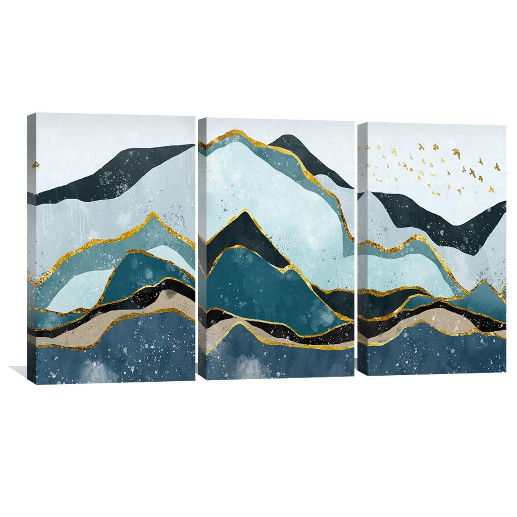 Toile de montagnes empilées