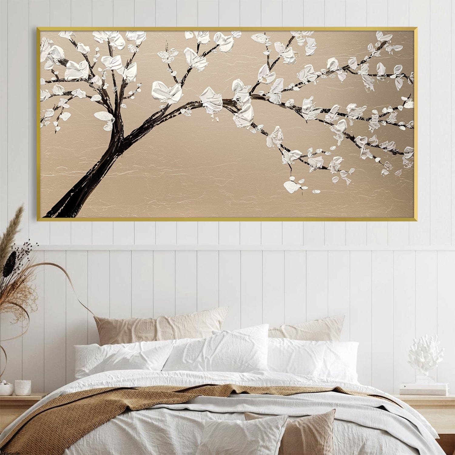 Toile de branche fleurie