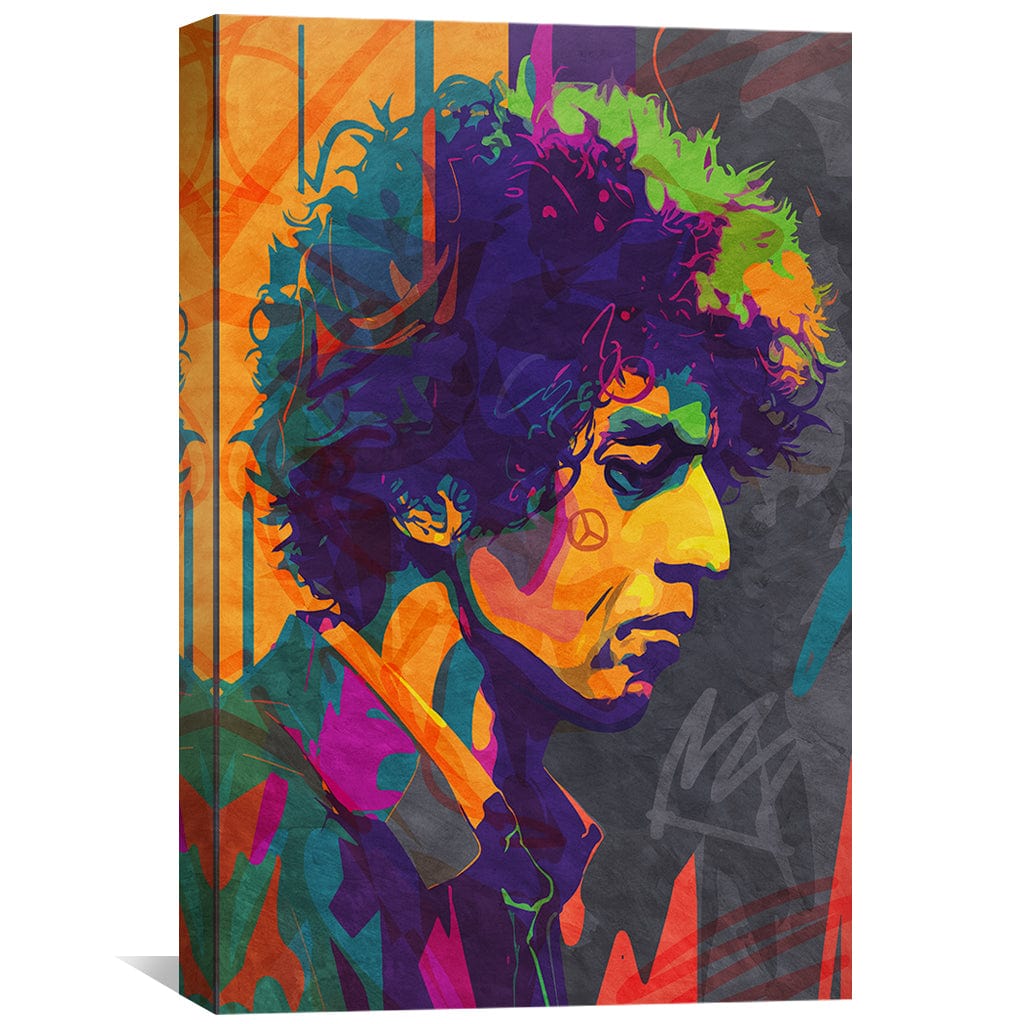 Toile abstraite Bob Dylan