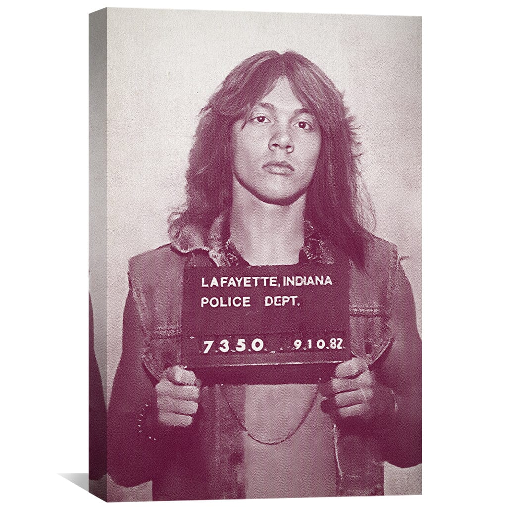 Axl Mugshot Lila Leinwand