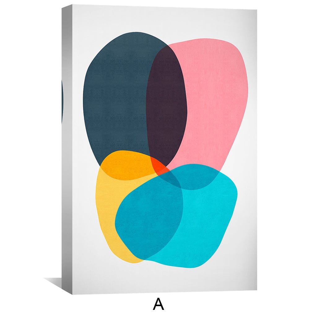 Toile de formes abstraites colorées