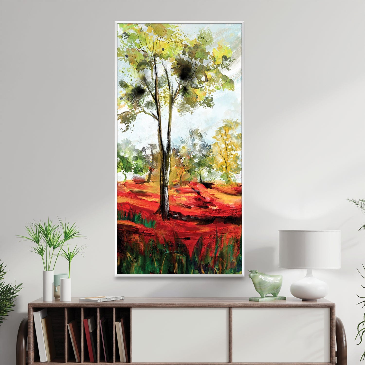 Aquarell-Baum-Symphonie-Leinwand