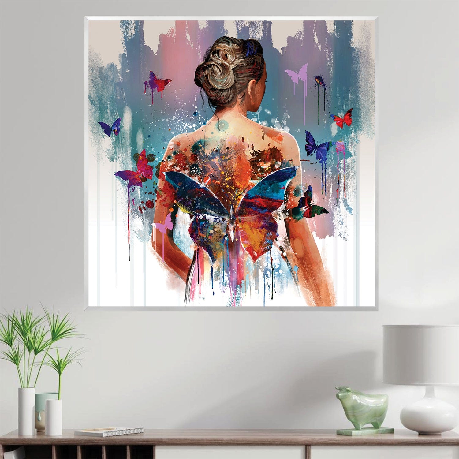 Dos de la toile papillon