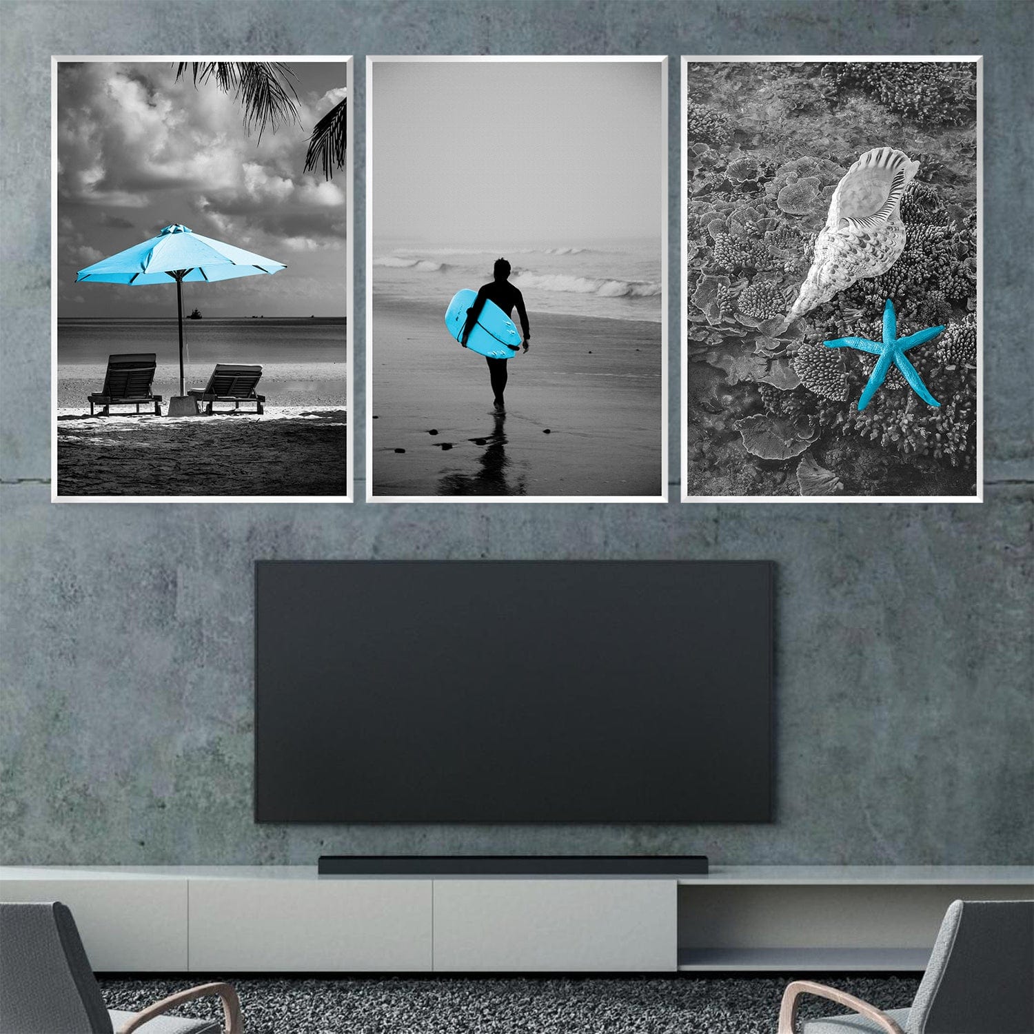Tableau Plages Bleues