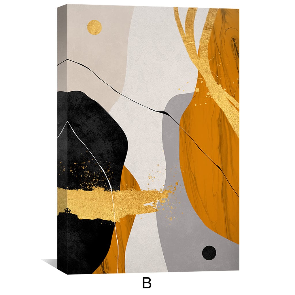 Toile abstraite triple orange