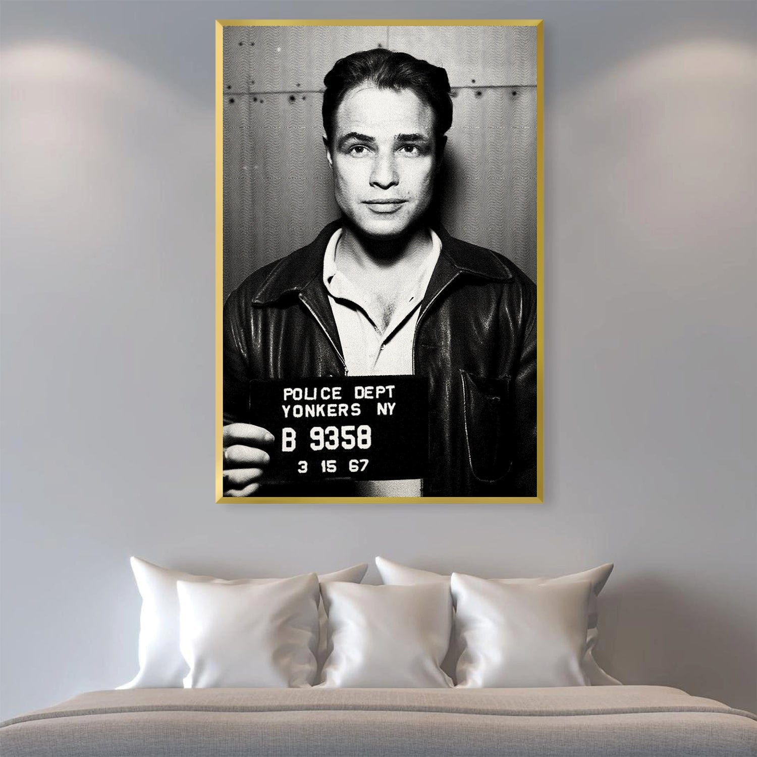 Brando Mugshot Schwarze Leinwand