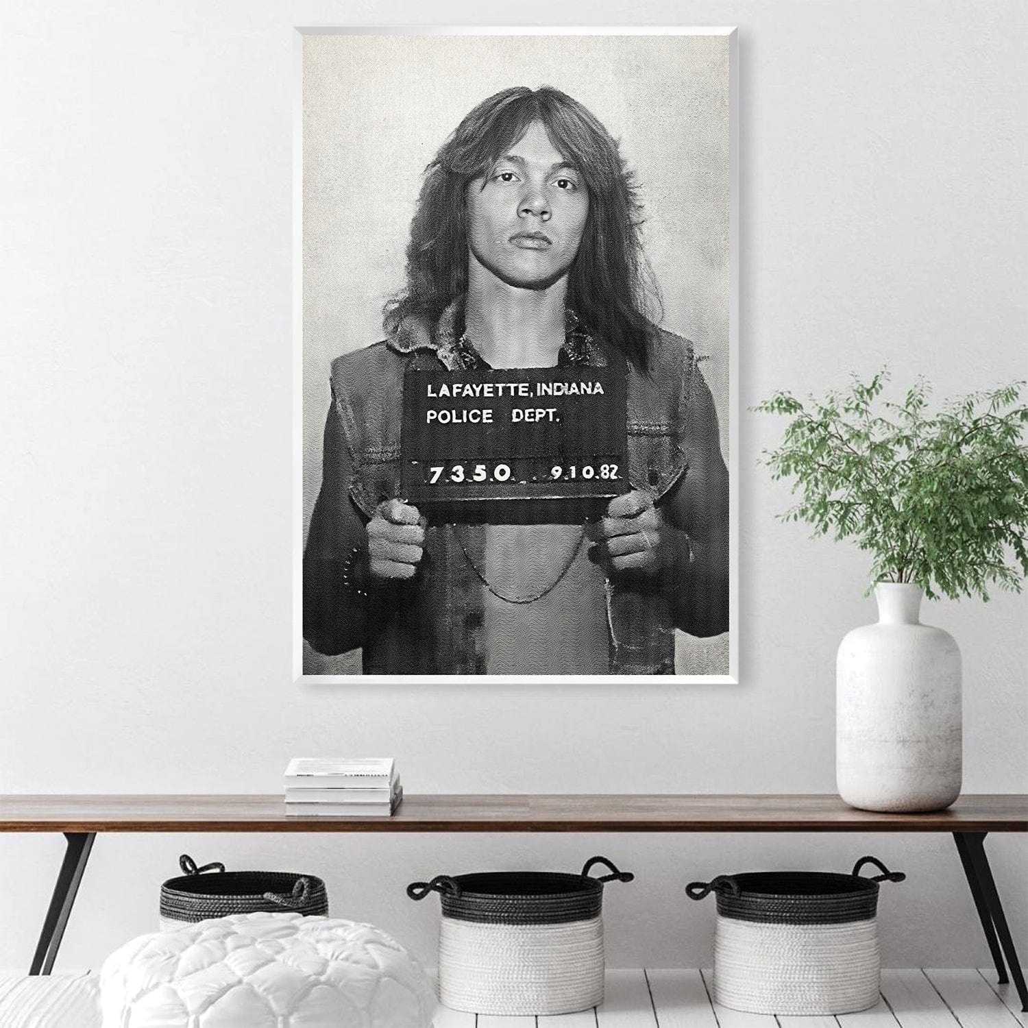 Axl Mugshot schwarze Leinwand