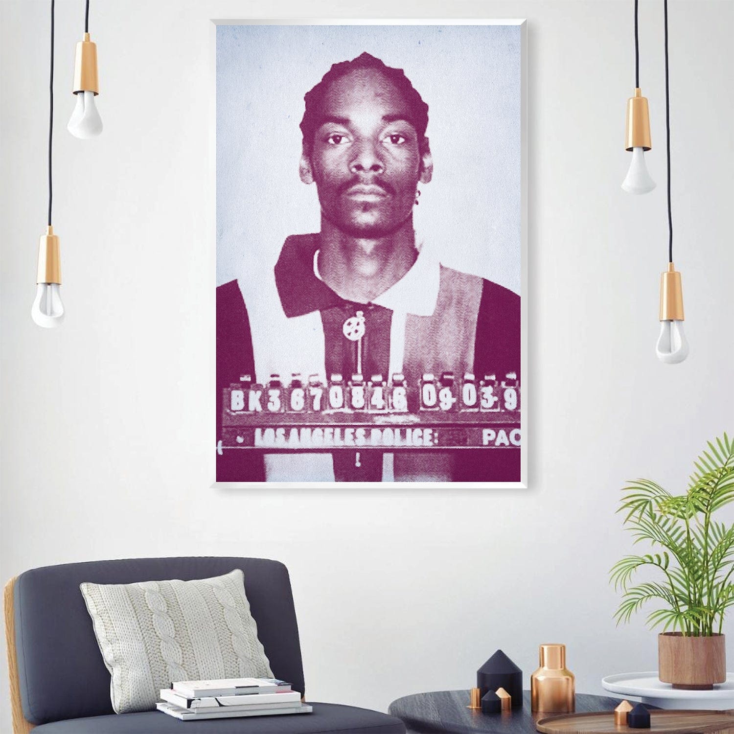 Snoop Mugshot Magenta Canvas