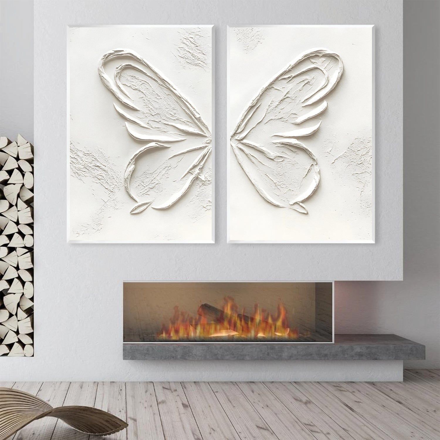 Toile papillon paisible