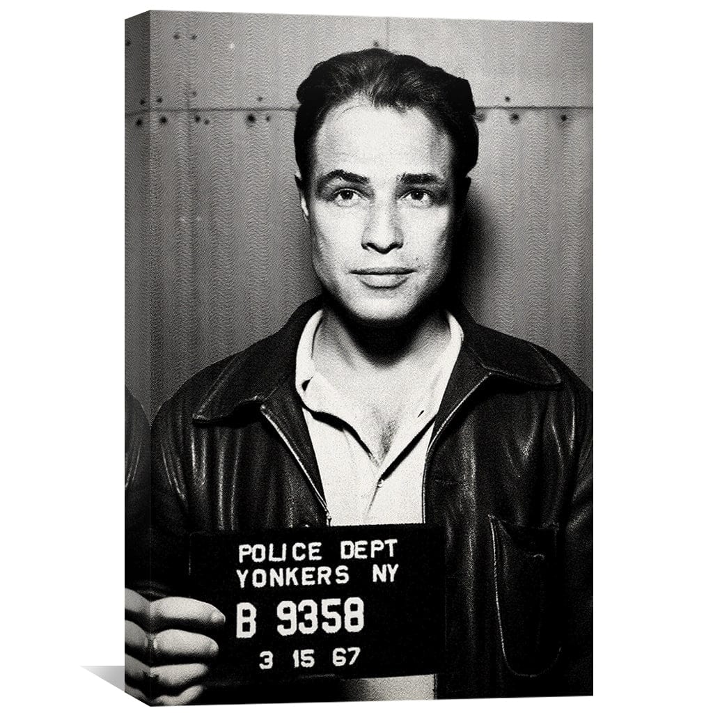 Brando Mugshot Schwarze Leinwand
