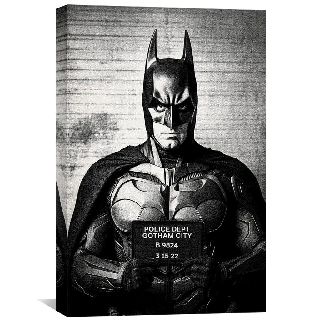 Batman Mugshot Toile Noire