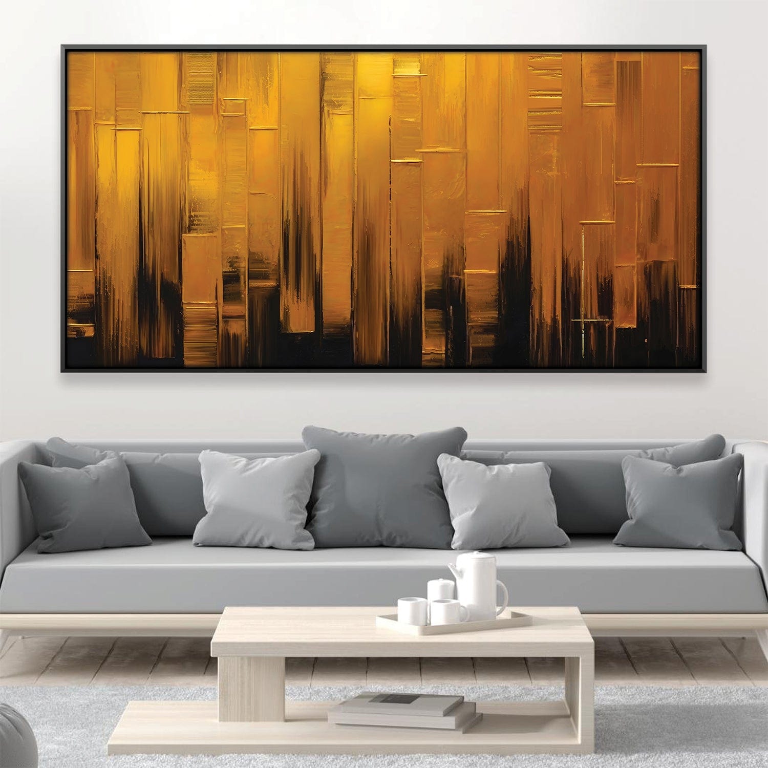 Abstrakte Leinwand mit Turm