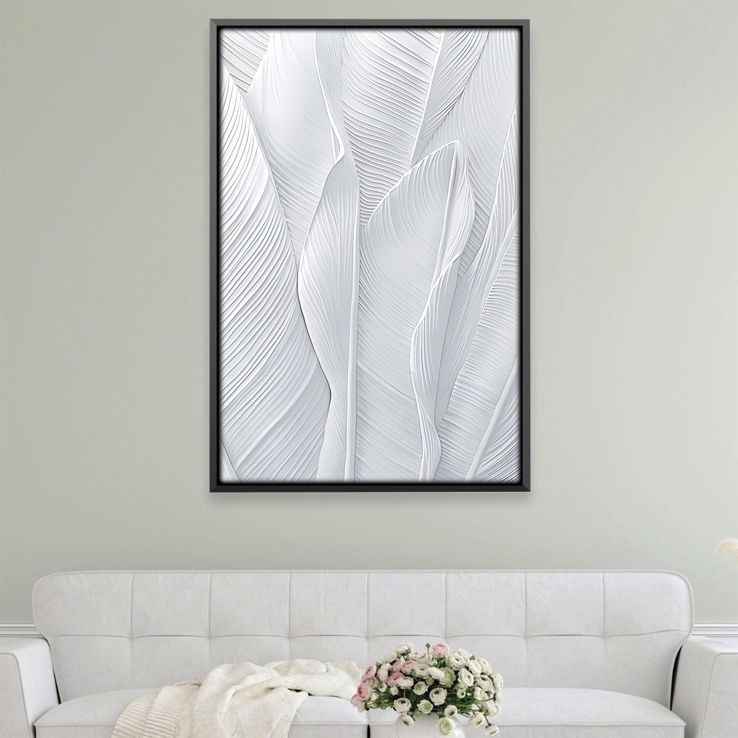 Toile Feuille Blanche