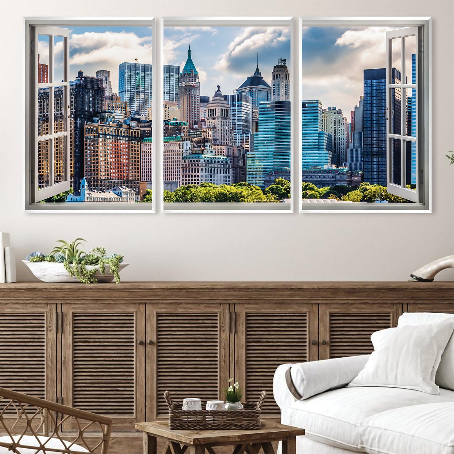 Fenster zur Stadtleinwand