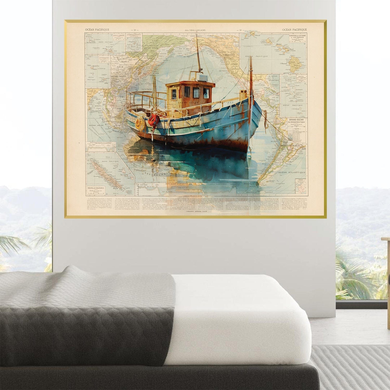 Toile Bateau dans le port