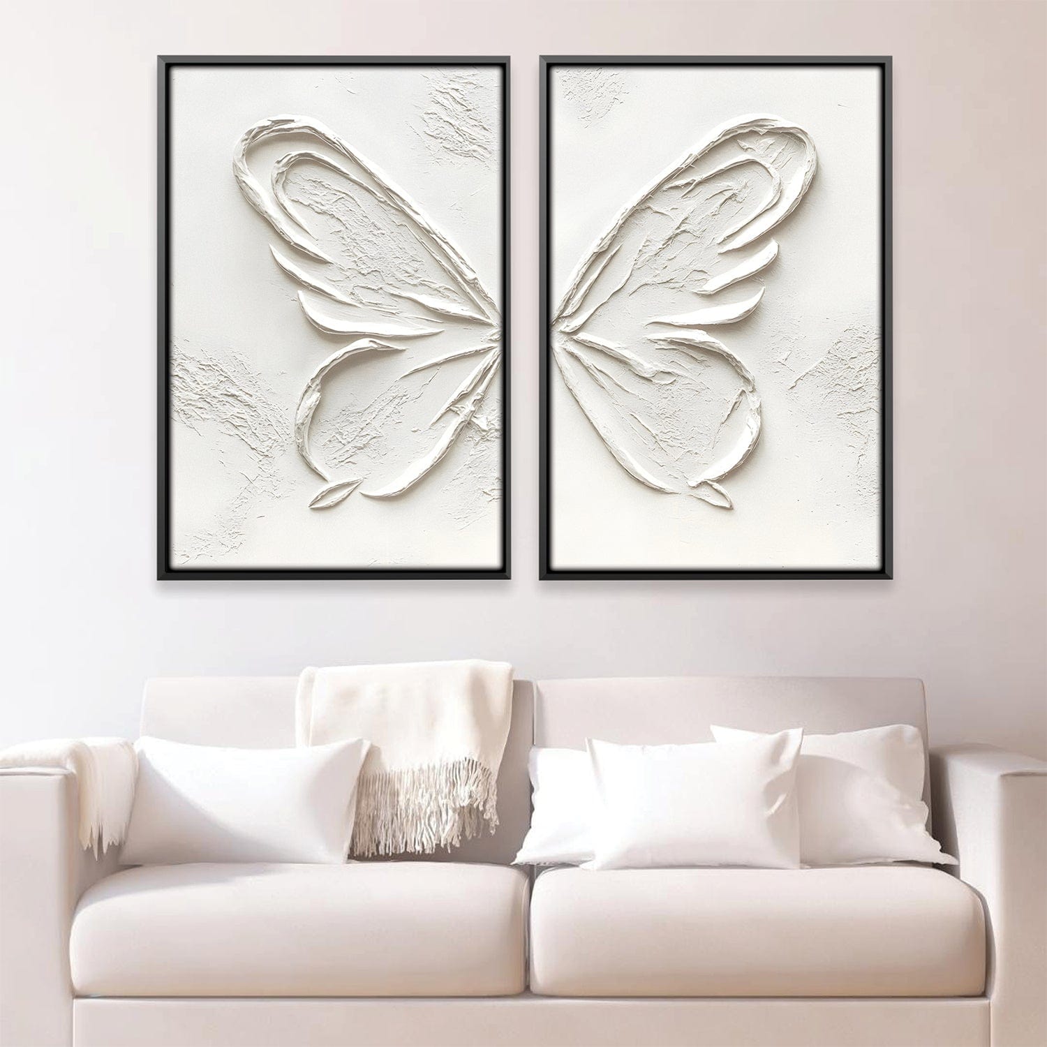 Toile papillon paisible