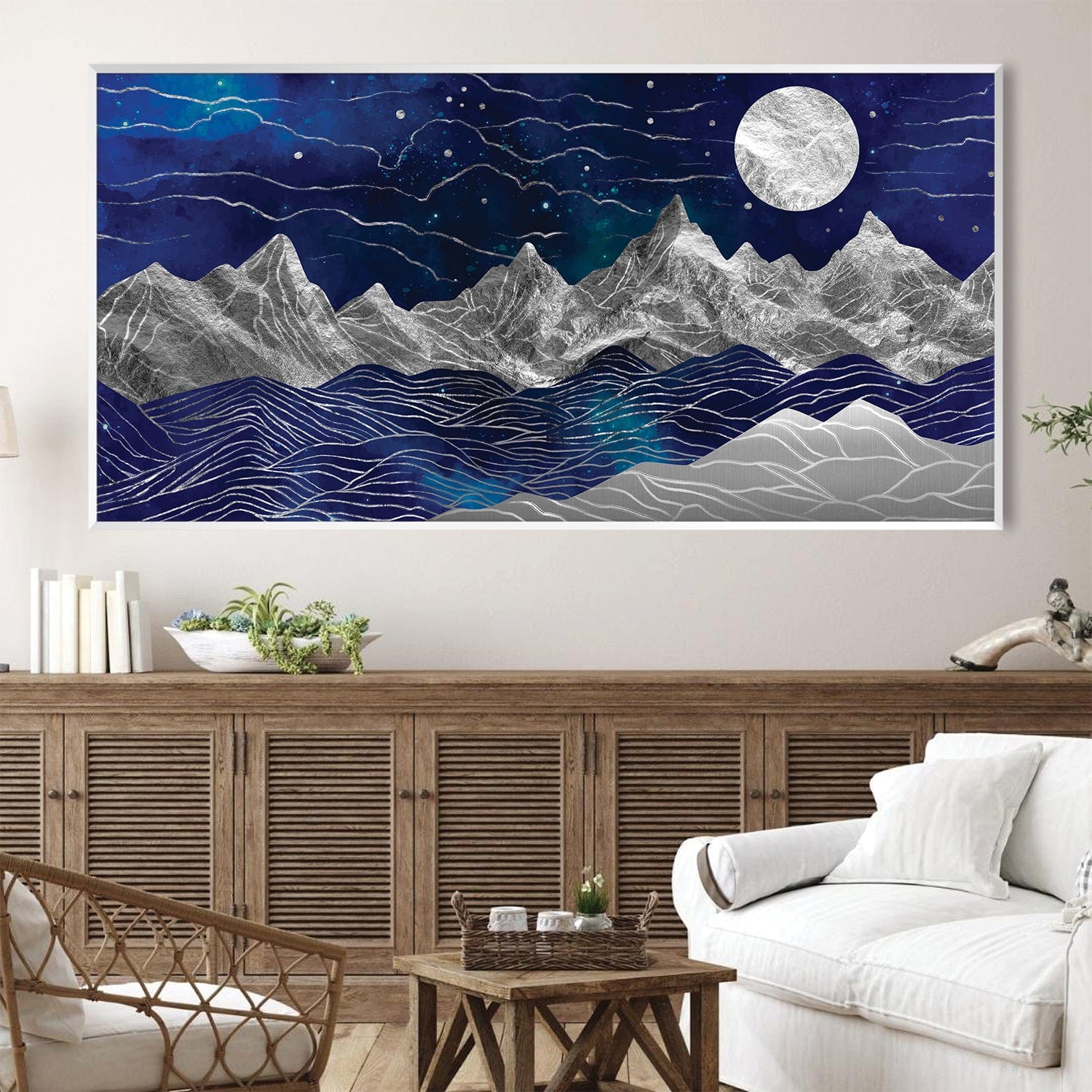 Silberne Berge Leinwand