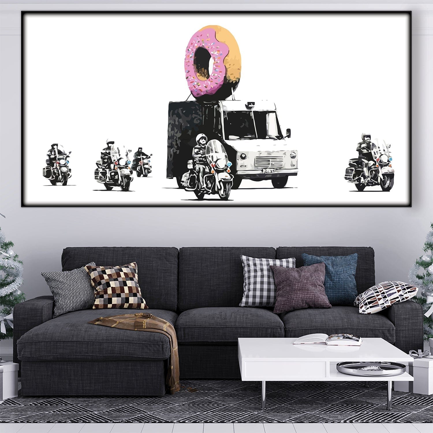 Banksy Donut Police Escort Cadre facile à construire