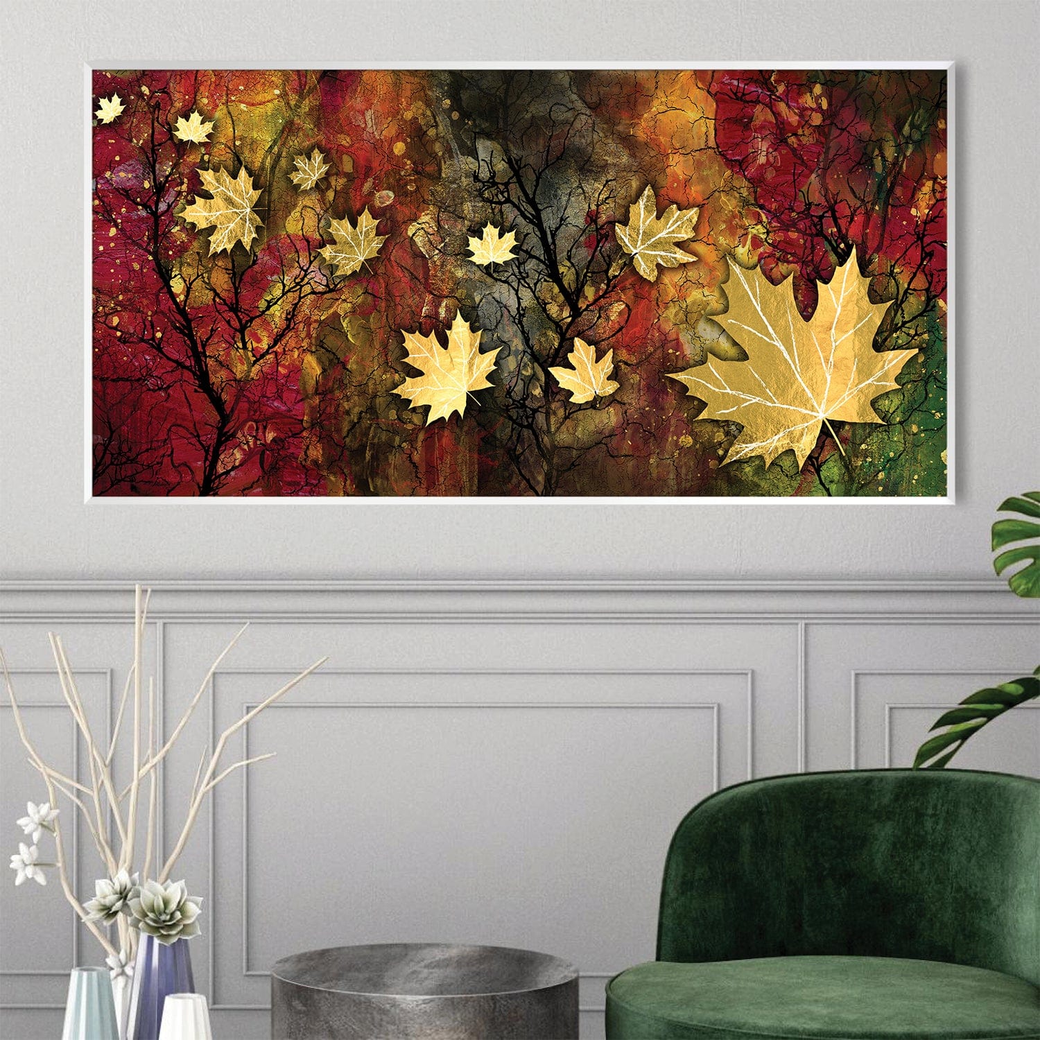 Toile de forêt de feuilles d’érable