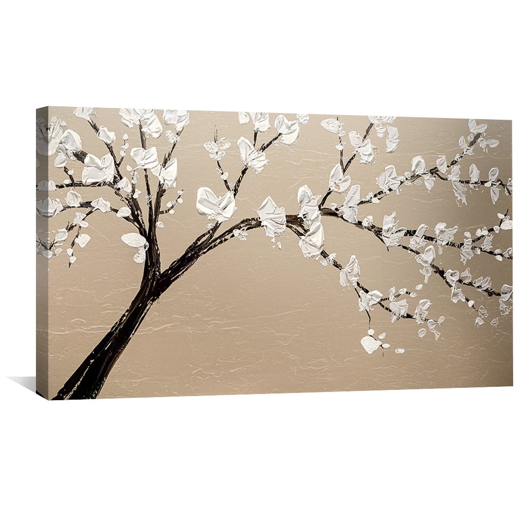 Toile de branche fleurie