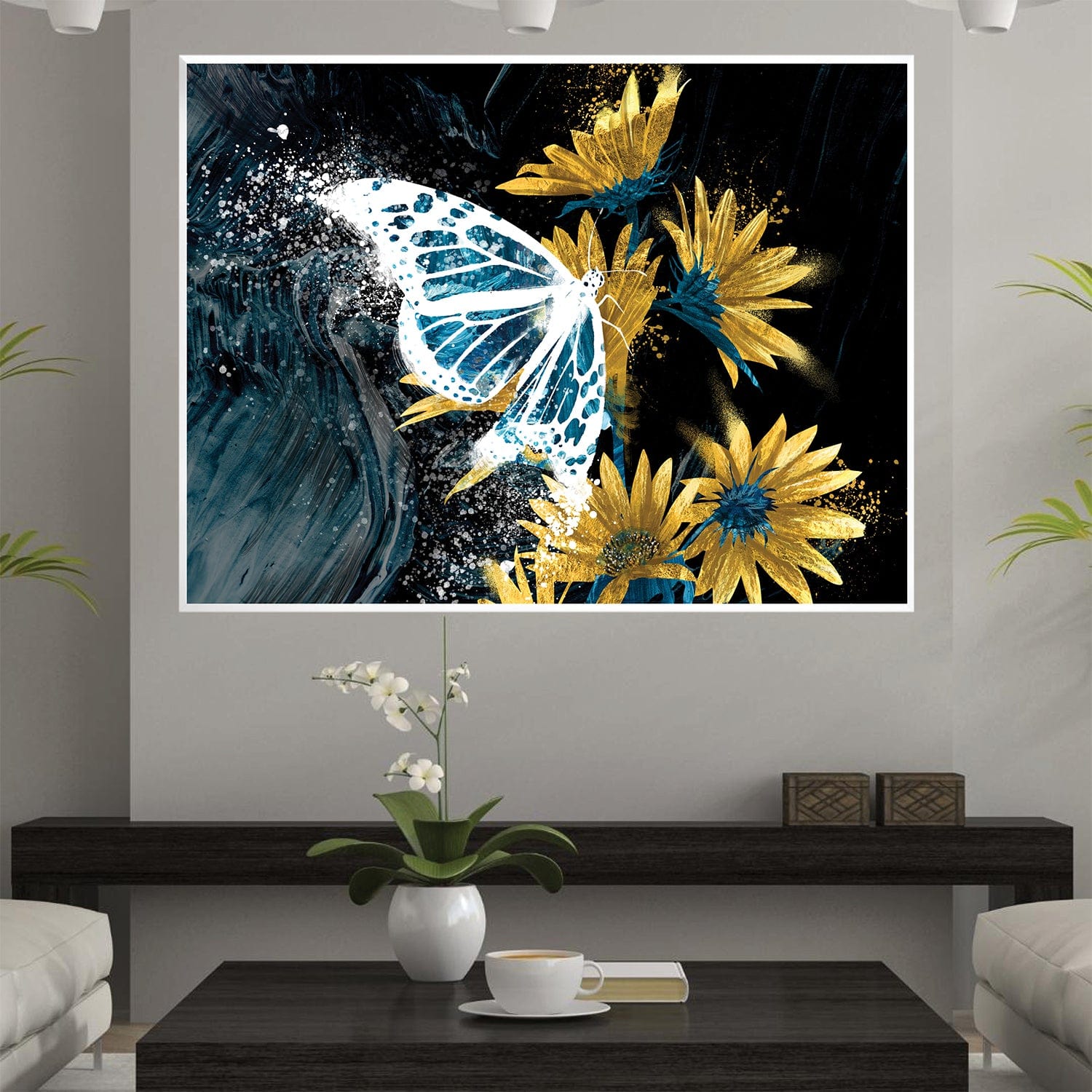 Toile Abstraction Papillon