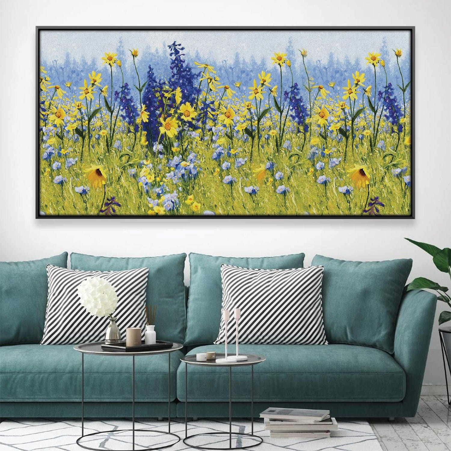 Leinwand mit Blumenwiese