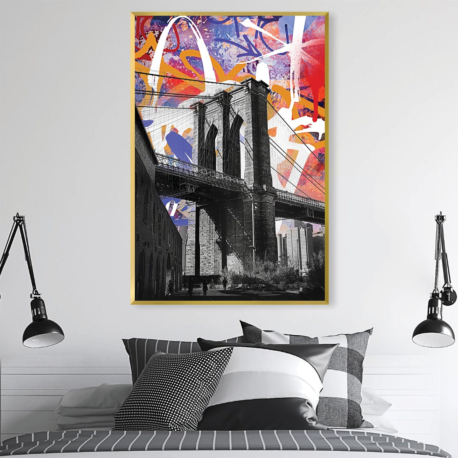 Toile Pont Graffiti