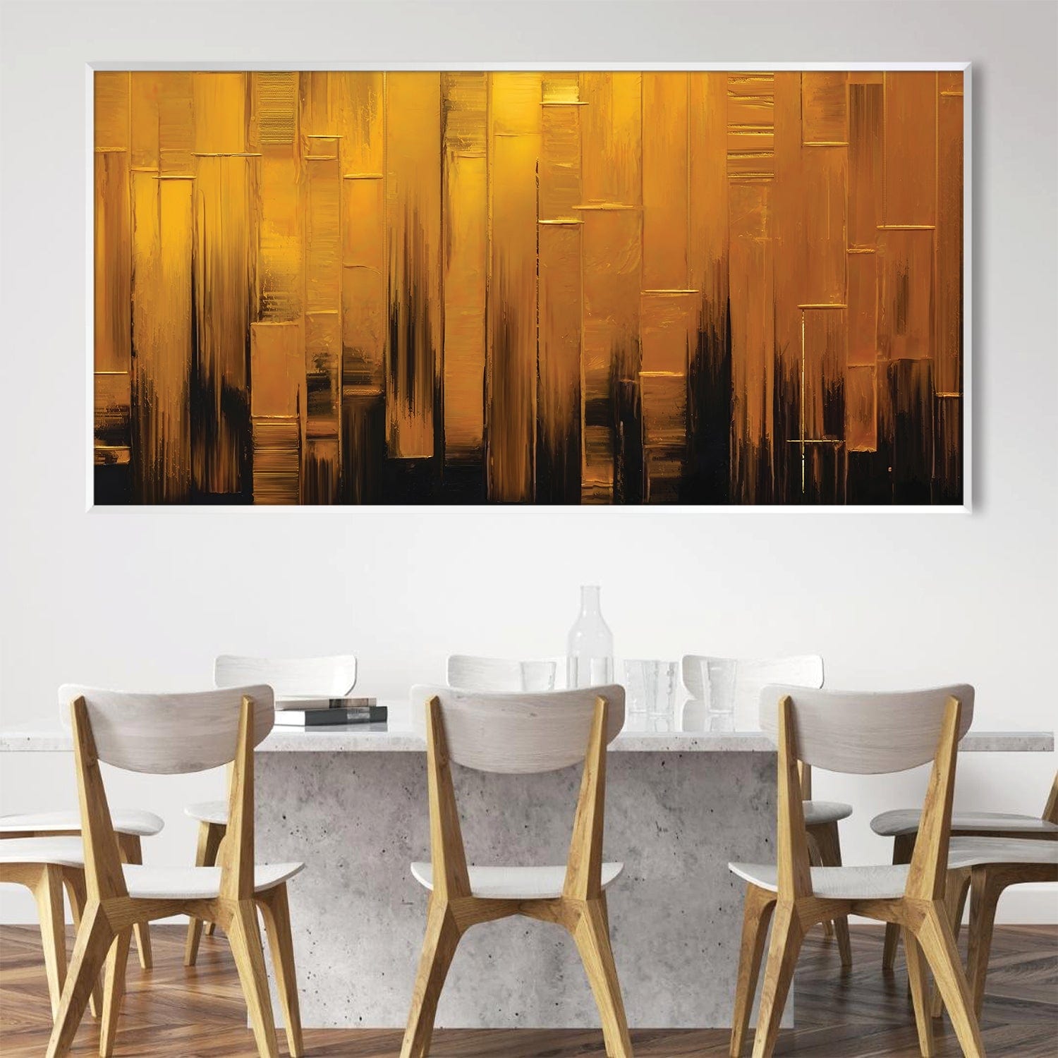 Abstrakte Leinwand mit Turm