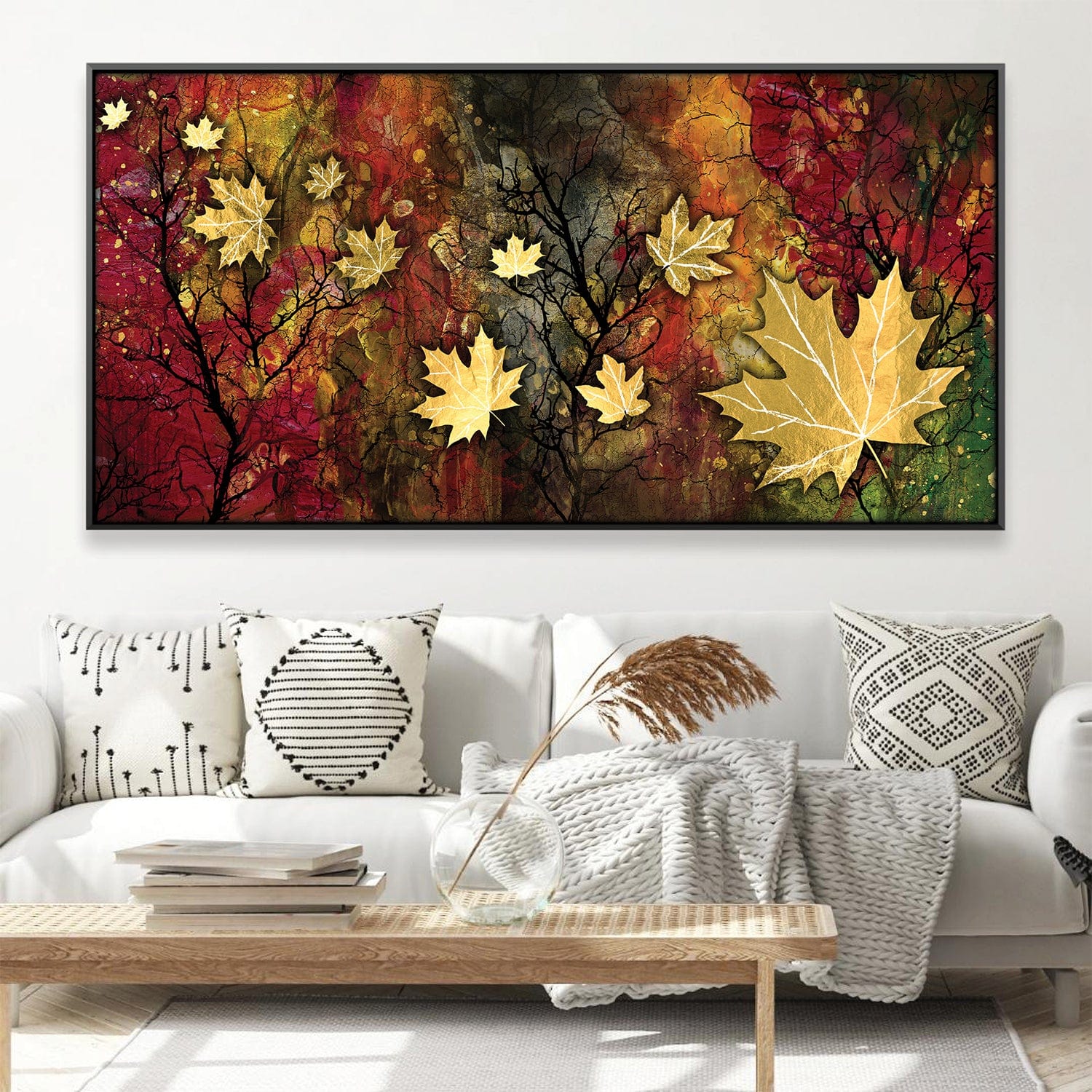 Toile de forêt de feuilles d’érable