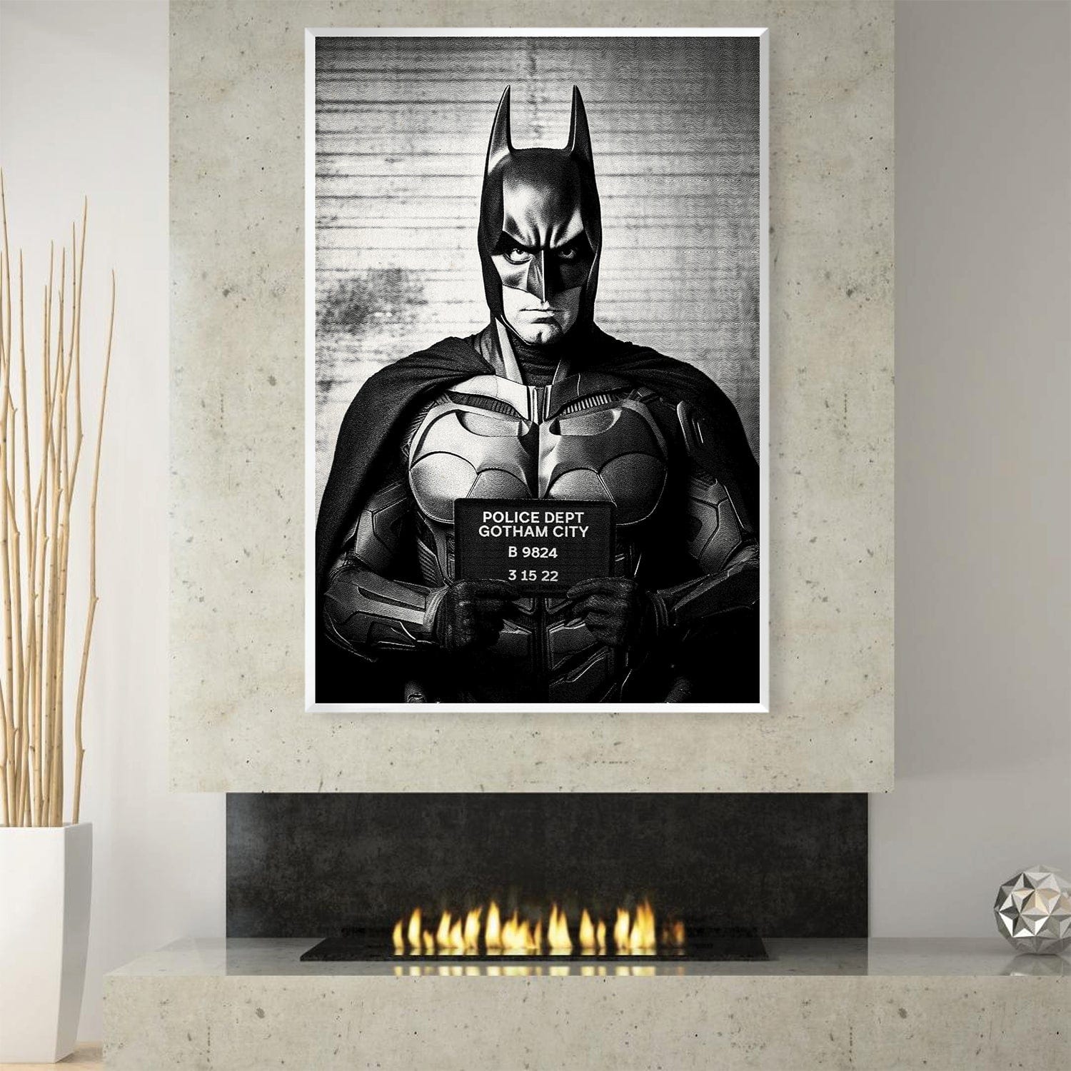 Batman Mugshot Toile Noire