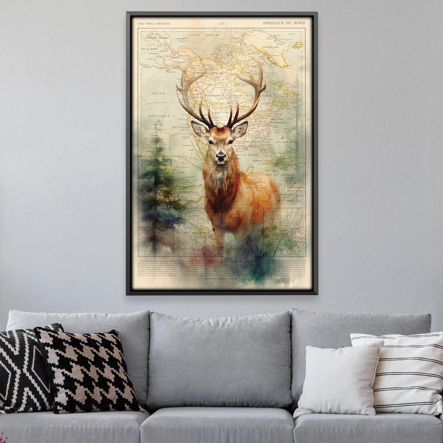 Toile de cerf dans la forêt