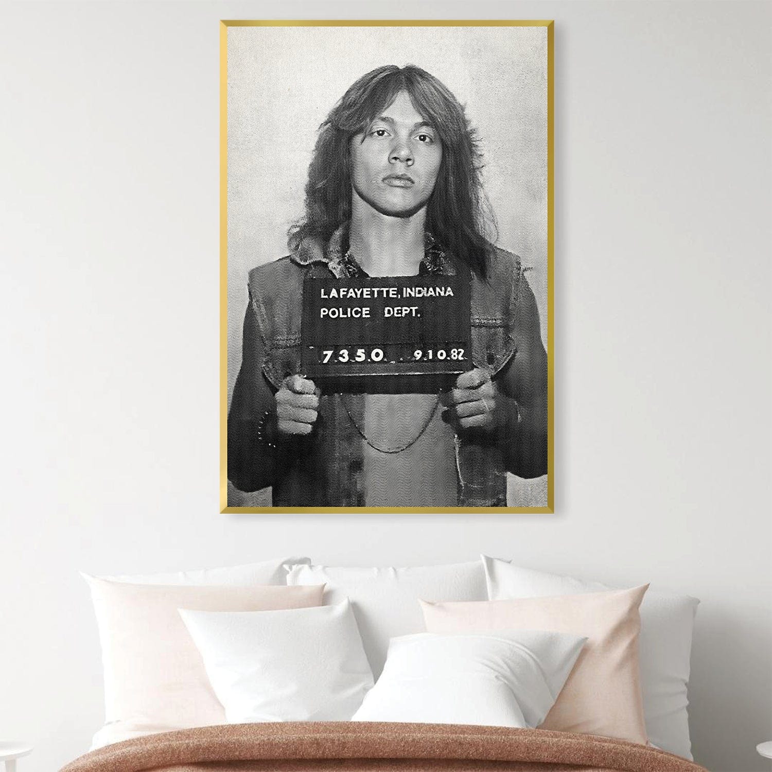 Axl Mugshot schwarze Leinwand