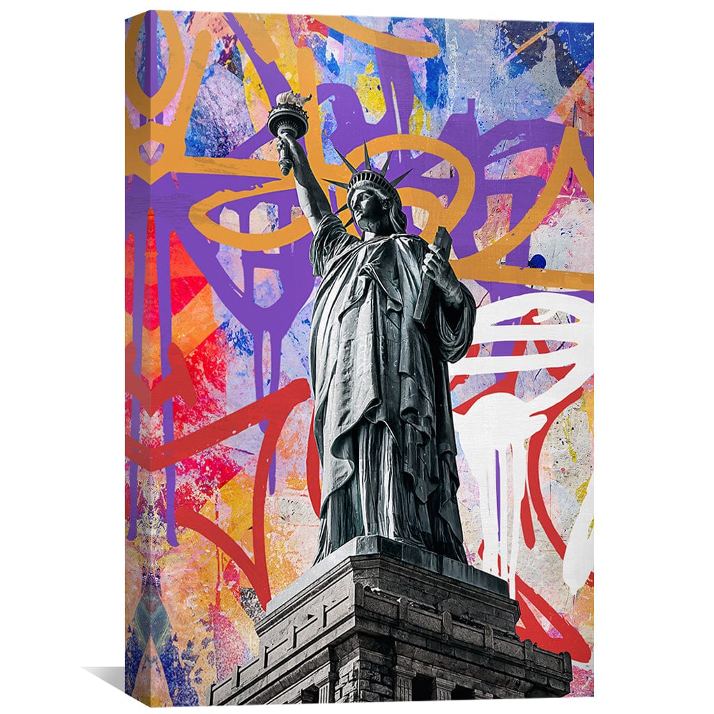 Toile Graffiti Lady Liberty