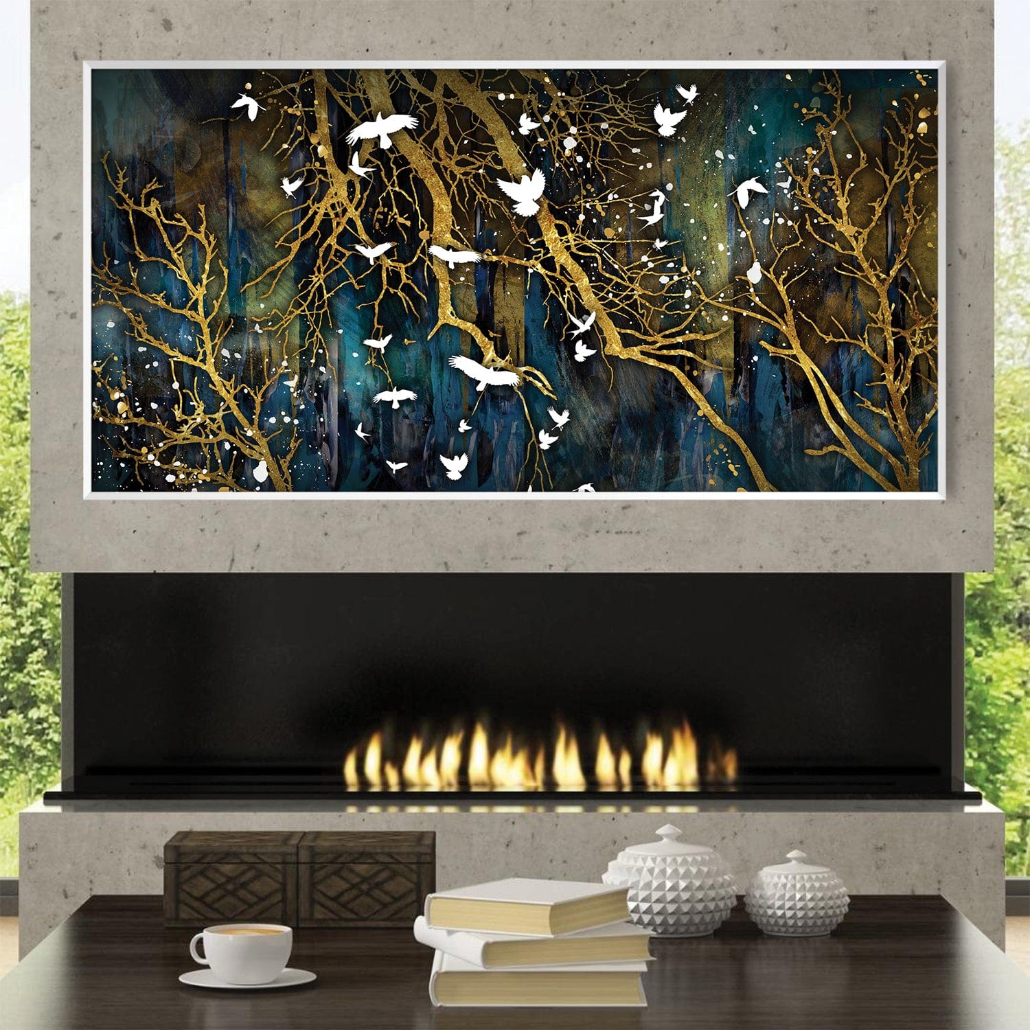 Toile abstraite flocage
