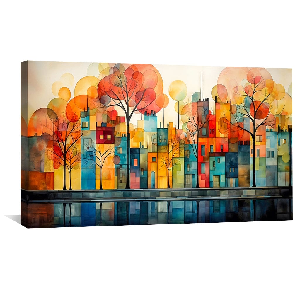 Urbane abstrakte Leinwand