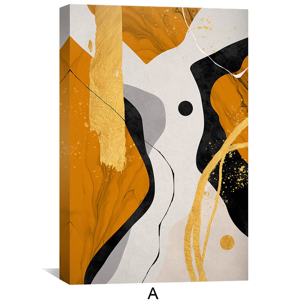Toile abstraite triple orange