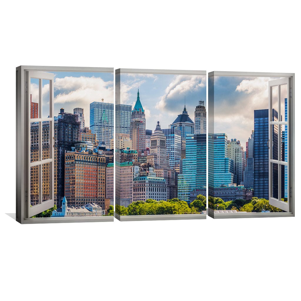 Fenster zur Stadtleinwand