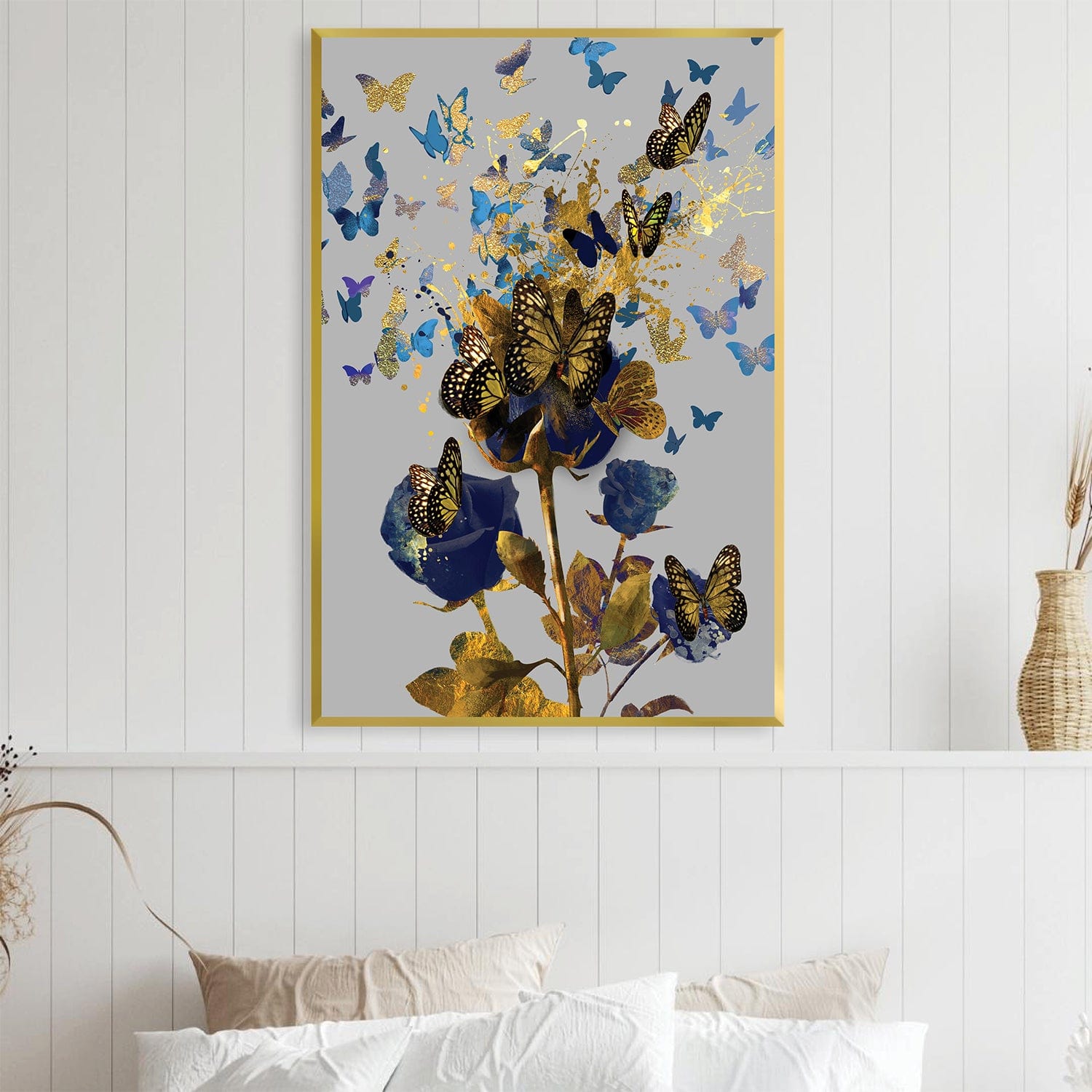 Toile Rose Papillon