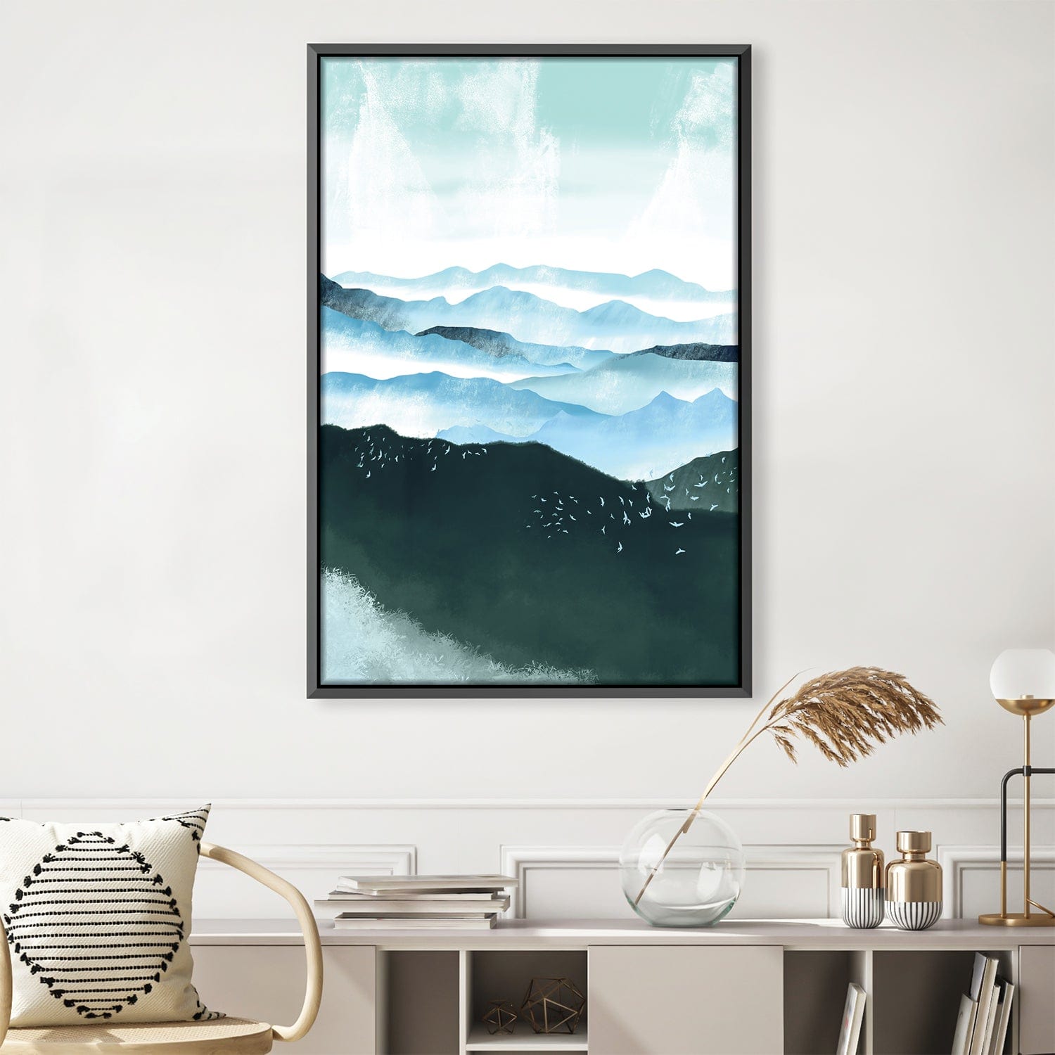 Toile Collines Bleues
