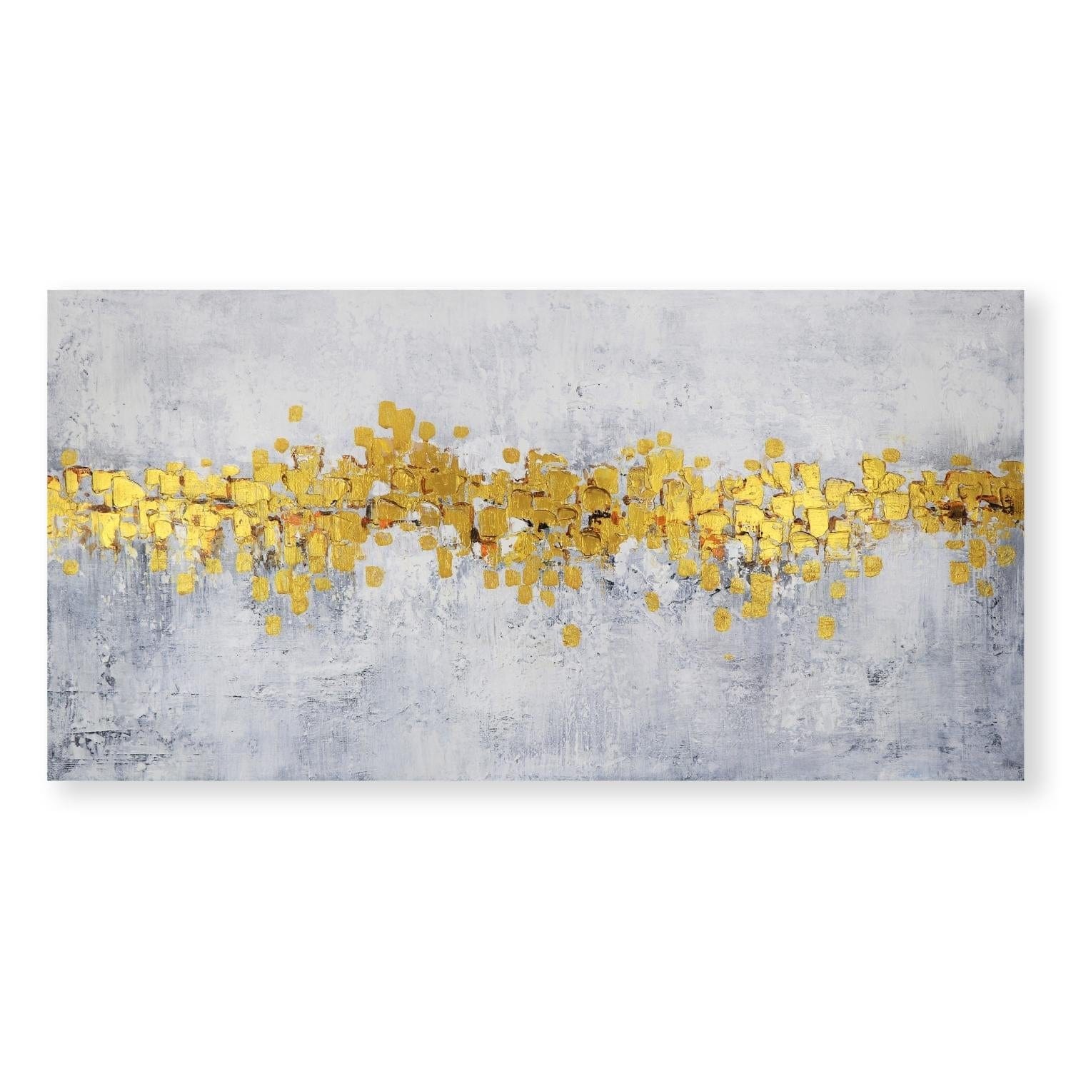 Peinture à l'huile de pétales d'or