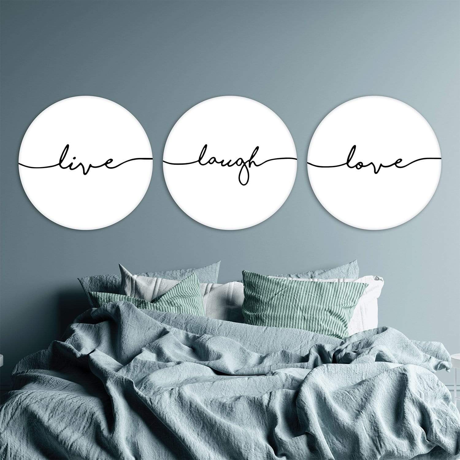 Toile Live Laugh Love - Cercle