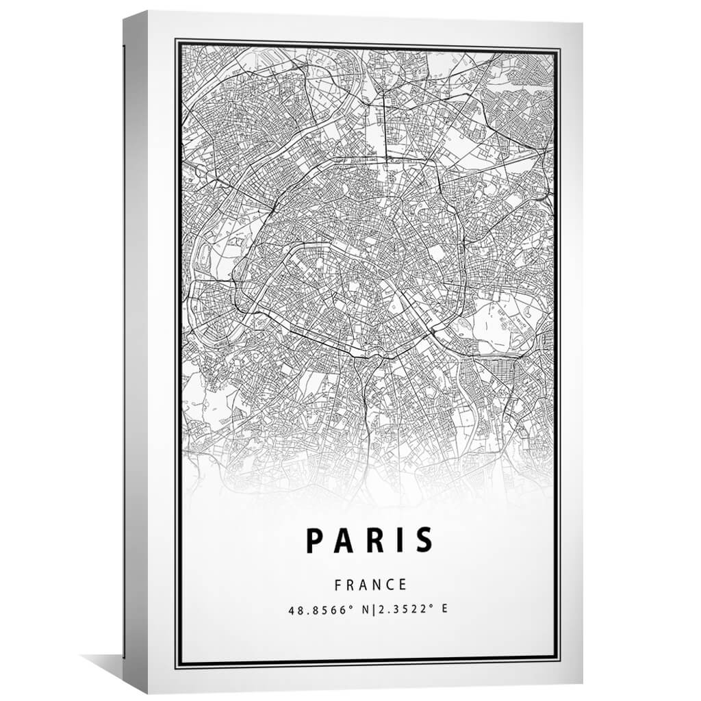 Toile Carte Blanche Paris