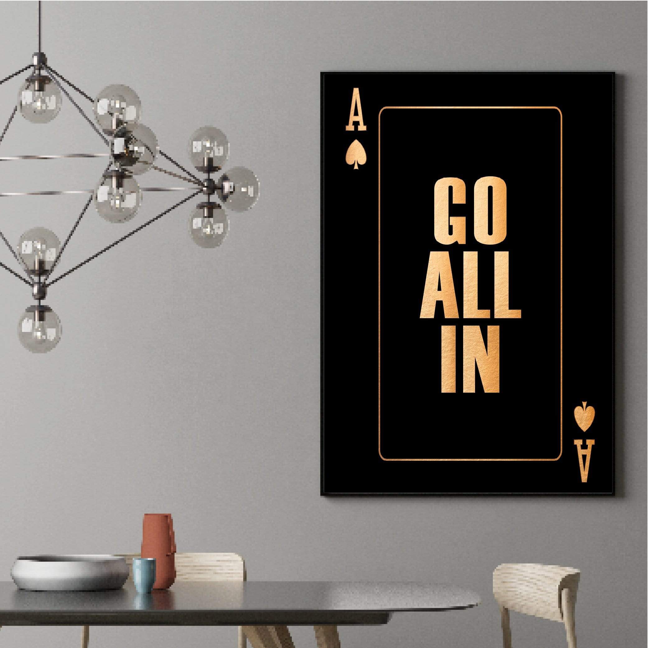 Gehen Sie aufs Ganze – Goldleinwand